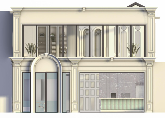 Office exterior design ideas Models of prefabricated exterior cladding in polyurethane Models of facade columns
