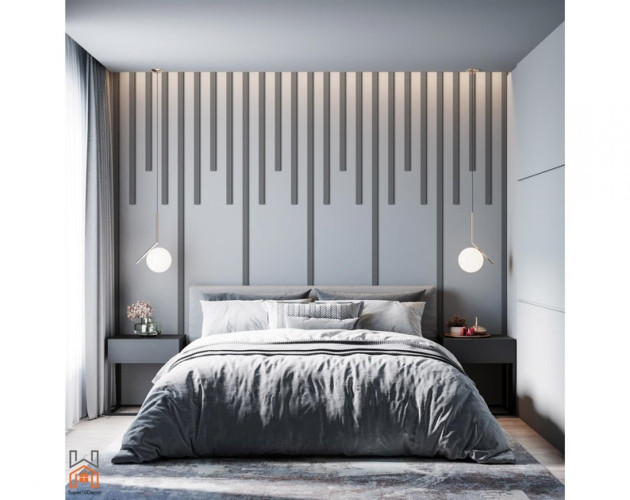 Bedroom Flat wall Box model slats Decorated bedroom polyurethane slats models decorative polyurethane slats wall ceiling ideas