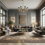 Modern Interpretation of Classical Lines, Living Room Decoration Enriched with Wall and Ceiling Moldings Every living room is a work of art that tells its story. Wall and ceiling moldings appear as the highlighting elements of this story. The living room 