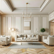 Harmony and Simplicity: The Subtle Touch of Wall and Ceiling Molding in the Living Room