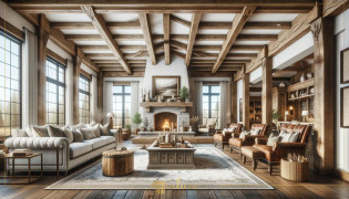 Harmony of Modern Rustic Decoration Polyurethane Beams and Log Rafters While rustic decoration brings natural beauty and a feeling of warmth to our homes, polyurethane beams and log rafters bring this style with a modern 