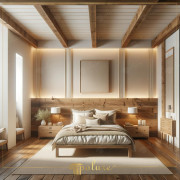Rustic Bedroom Decoration Designed with Natural Touch Polyurethane Wooden Beams Polyurethane wooden beams are one of the most impressive ways to bring the pure beauty of nature to your home. In this bedroom decoration, the warmth 