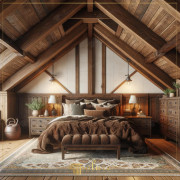 Craftsman Touch Rustic Loft Bedroom Inspirations Loft bedroom designs often tend to create a friendly and warm atmosphere, but this particular design offers the perfect harmony of rustic craftsmanshi