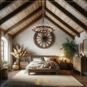 The Warmth of Natural Wood, Rustic Decoration Art with Polyurethane Beams