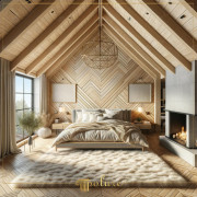 Warm Touch of Wood in Modern Rustic Interiors Bright Bedroom Design with Polyurethane Beams and Rafters Rustic decoration is a design approach that brings the warmth and comfort of nature to modern interiors. Polyurethane beams and rafters are among the 