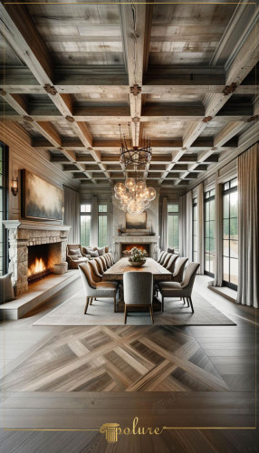 Living room decoration with polyurethane rustic ceiling log fireplace Polyurethane rustic ceiling log fireplace living room decoration offers a perfect combination of warmth and a nostalgic atmosphere. These special design details open the ideal way to equip your living room with both contemporary and rustic elegance. The durability and lightness of the polyurethane material makes the application of the rustic ceiling log fireplace decoration practical and aesthetic. While its touch creates a warm and inviting atmosphere in your living room, rustic ceiling logs also add character to your space. Polyurethane rustic ceiling log fireplace living room decoration adds a unique style and elegance to your home, as well as offering a warm environment. These design details will make your living space unforgettable by skillfully combining modern and traditional elements.