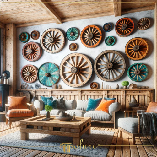 Rustic Charm Polyurethane Beams and Carriage Wheel Decorations Rustic decoration is not only a design trend but also a lifestyle expression. It is possible to carry this style to every corner of your home by using polyurethane beams and cart wheel elements. These elements create a unique atmosphere by integrating nostalgic touches into modern living spaces. Polyurethane beams and log rafters create the rustic look of real wood While imitating old horse carriage wheels creates an eye-catching effect when used as wall art. In this article, we will explore creative ways to incorporate horse carriage wheels into your interior design, as well as polyurethane beams and log rafters, into your space with these design ideas, each a reflection of artisan craftsmanship and the beauty of nature. You can add warmth and character