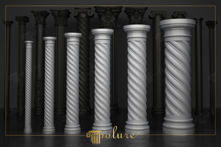 Polyurethane Doric Doric Capital Serpentine Column or Twisted Column models Polyurethane Column base base model Polyurethane Doric capital columns combine the classical lines of the Doric architectural style with modern building materials with snake and twisted models. This article will examine polyurethane column bases and how these unique designs create a transformation in architectural decoration. Features of Polyurethane Doric Capitals. Doric capitals are known for their simple and strong lines. They are produced using polyurethane material. Doric capitals provide both aesthetic and functional advantages by offering lightness and high durability. Serpentine and Twisted Column Models Serpentine and twisted column designs add a modern and dynamic interpretation to traditional column forms. These designs can be easily adapted to any architectural project thanks to the flexibility of polyurethane and create a unique visual effect. Polyurethane Column Foot Pedestals Column pedestals are the basic support elements of architectural structures. Pedestals made of polyurethane material are both durable and aesthetic. While these pedestals increase the stability of the columns, they add an elegant touch to the overall design. The Bridge Between Classical and Contemporary Architecture. Columns with polyurethane Doric capitals combine the simplicity and strength of the classical Doric architectural style with a modern material. It can be used in interior and exterior decorations. These columns open a new dimension in architectural decoration by integrating historical and modern design elements. Conclusion Polyurethane Doric headed serpentine and twisted columns offer ideal solutions to ensure aesthetic and structural integrity in architectural decoration. The flexibility and flexibility of modern materials With the elegance of classical design, architects and designers can create unique and durable structures both indoors and outdoors. These products represent a perfect integration of historical and modern design, taking structural aesthetics to a new level