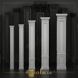 Polyurethane Plaster Columns Dor Plaster Headings and Panel Column Models