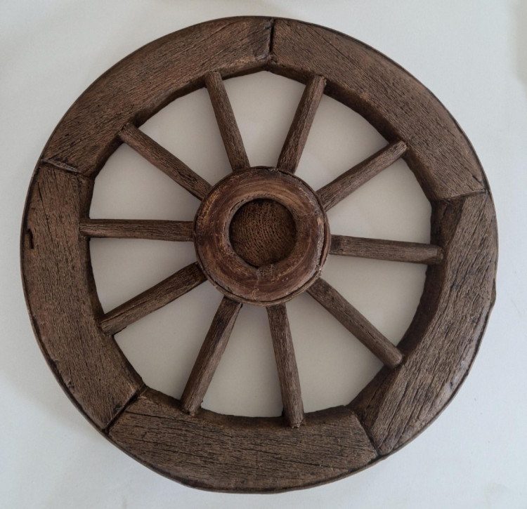Polyurethane trolley wheel Modele Beam Decorative trolley wheel Rustic wheel made of rigid polyurethane foam