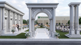 Decorarea exterioara a salii de nunti Tokat Gurme