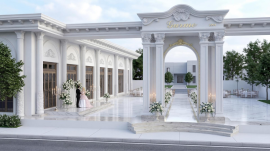 Decorarea exterioara a salii de nunti Tokat Gurme